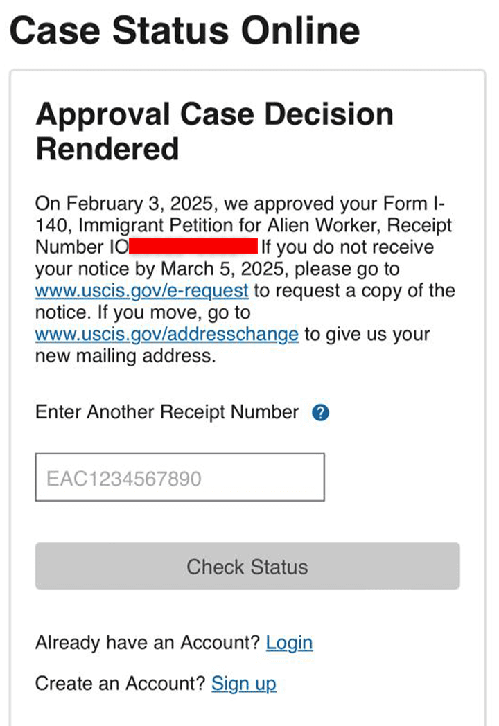 I-140 Case Approved - March 2024